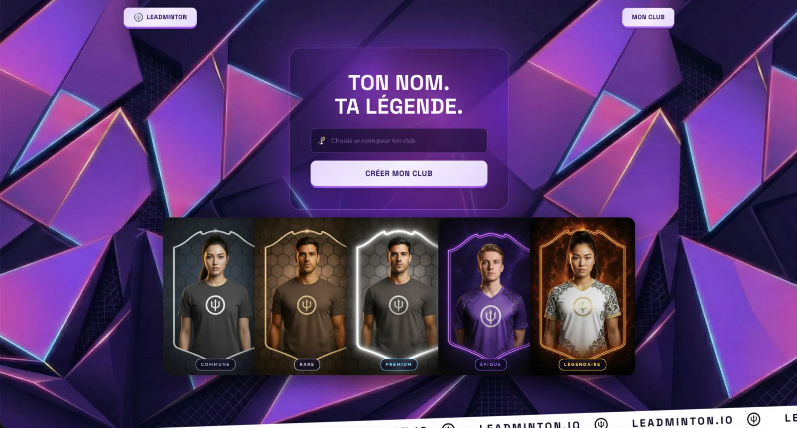 Leadminton.io — Le premier jeu de gestion et management de badminton par Richard Badminton