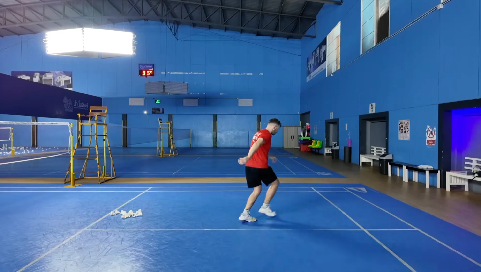 Échauffement badminton étape 5 : exercices de coordination et réflexes sur le terrain