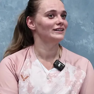 Marie, stagiaire du stage de badminton à Bangkok